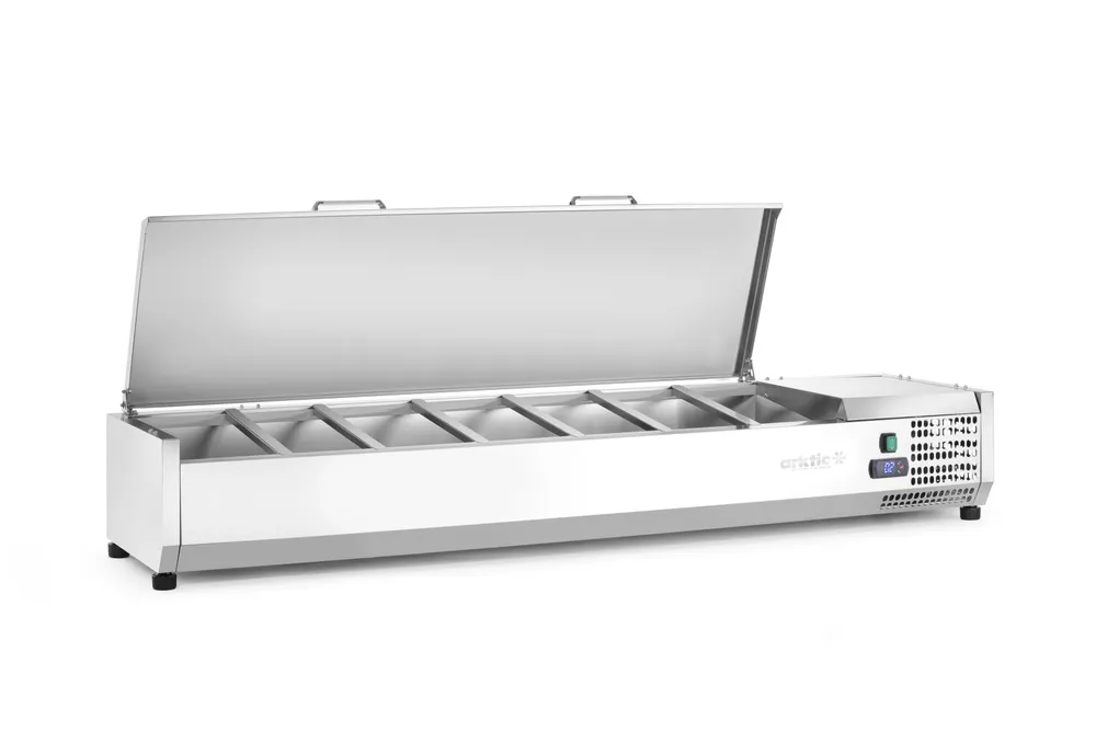 Vitrine Refrigerada Expositora GN 1/3, 4 Cubas, 1205mm