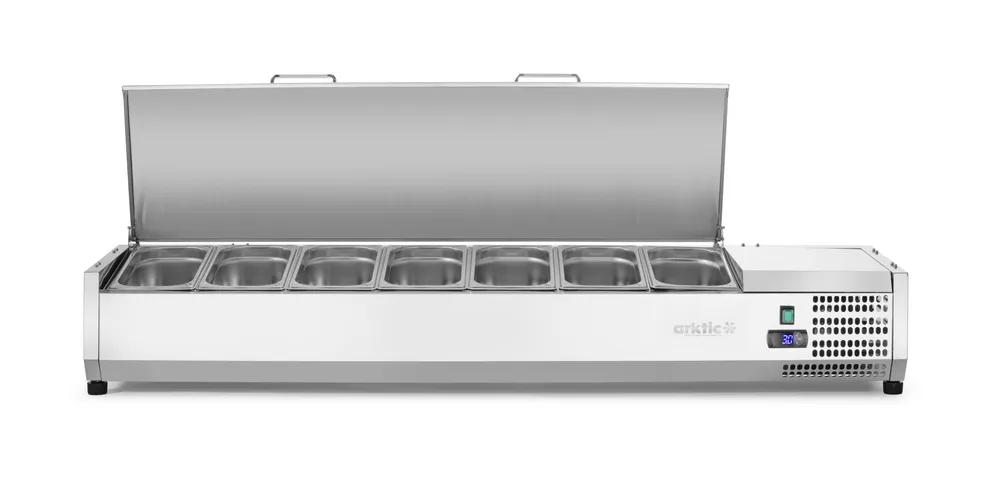 Vitrine Refrigerada Expositora GN 1/3, 4 Cubas, 1205mm