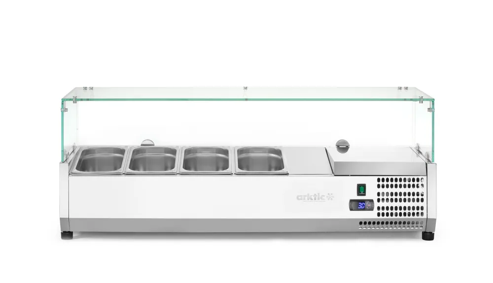 Vitrine Refrigerada Expositora 6x GN 1/3, 1405mm, Elétrica