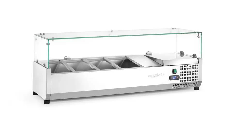 Vitrine Refrigerada Expositora 6x GN 1/3, 1405mm, Elétrica