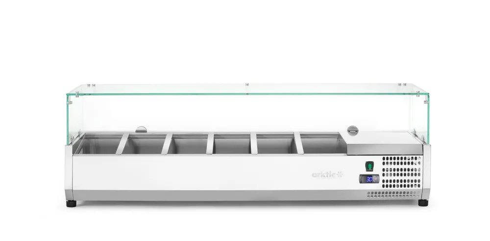 Vitrine Refrigerada Expositora 6x GN 1/3, 1405mm, Elétrica