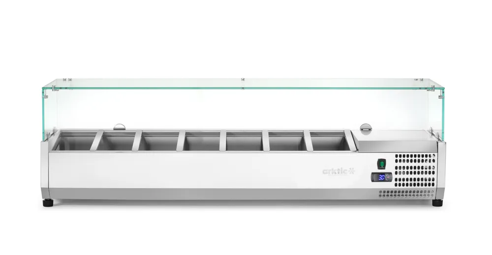Vitrine Refrigerada Expositora 7x GN 1/4, 1505mm, 230V/180W