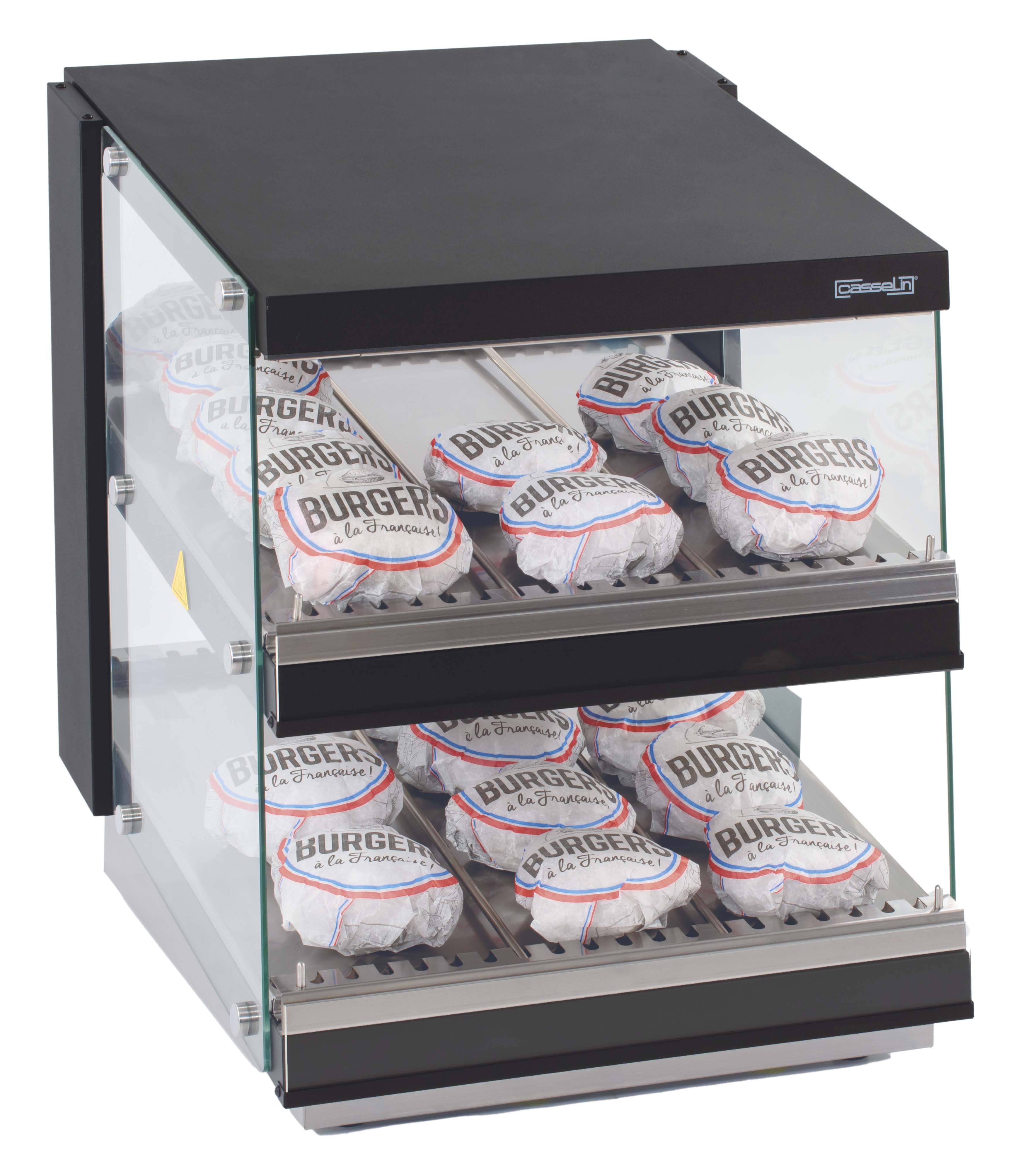 Vitrine Aquecida Passe-Burger 550mm para Manutenção de Temperatura
