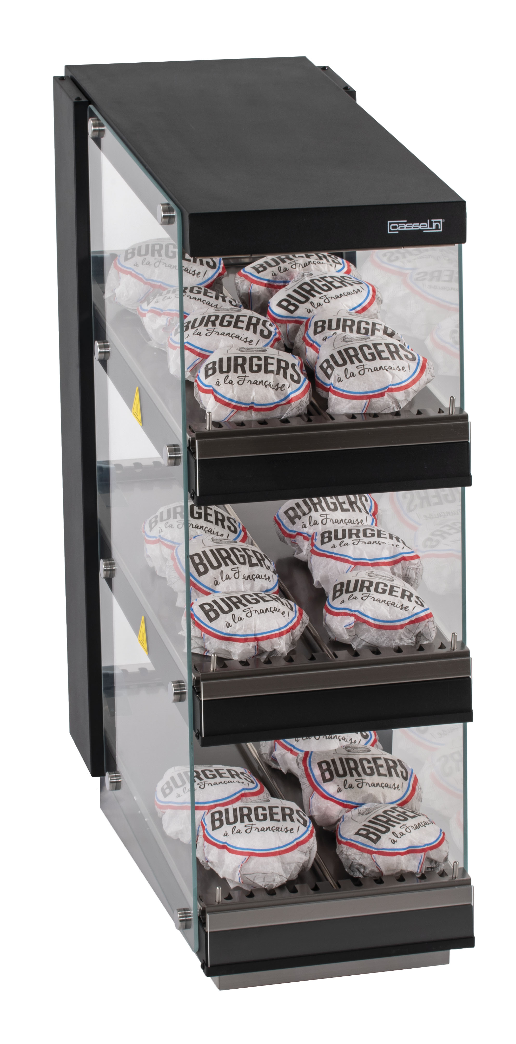 Vitrine Aquecida Passe-Burger 350mm com 3 Prateleiras