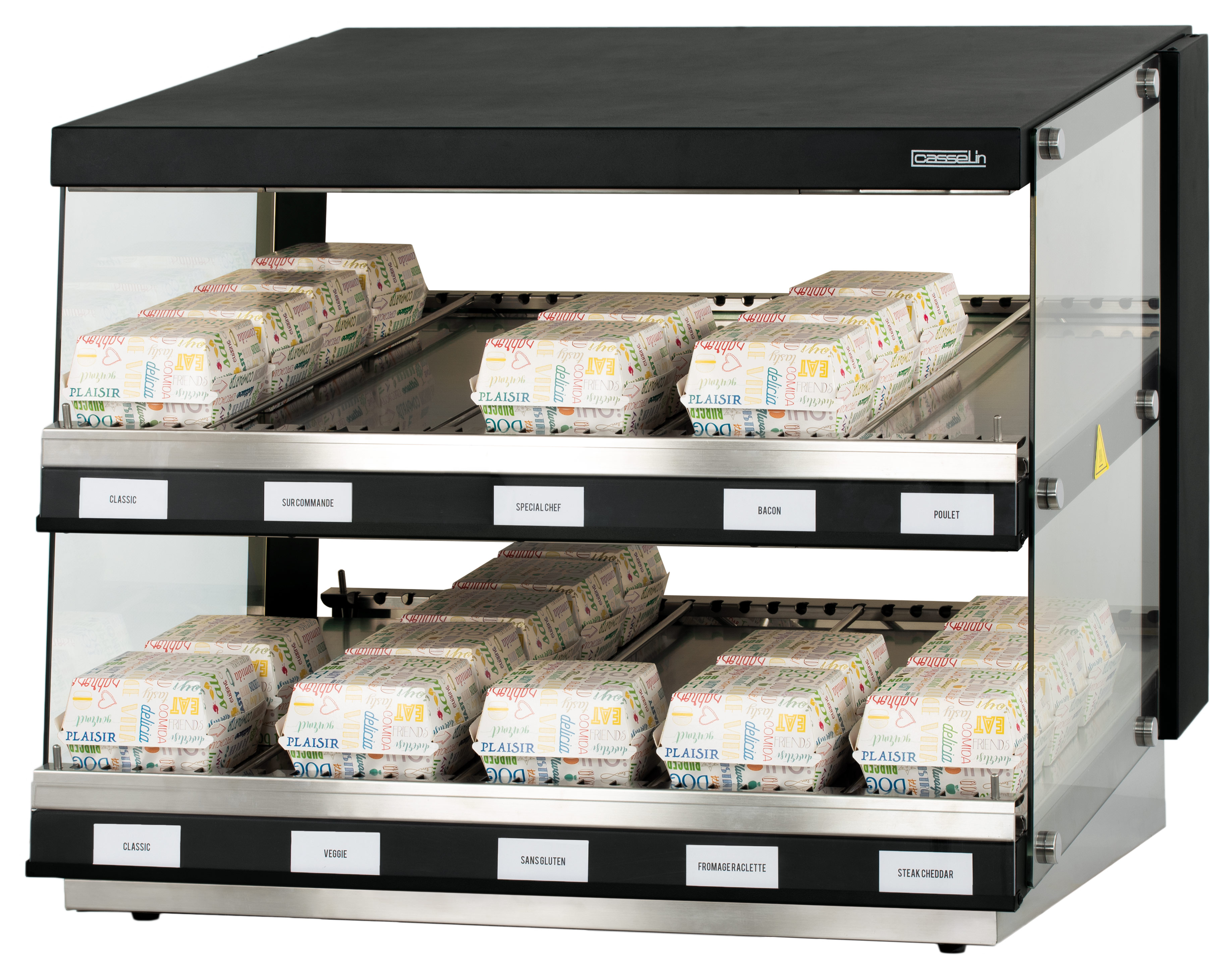 Vitrine Aquecida Passe-Burger 800mm para Snacks Profissionais
