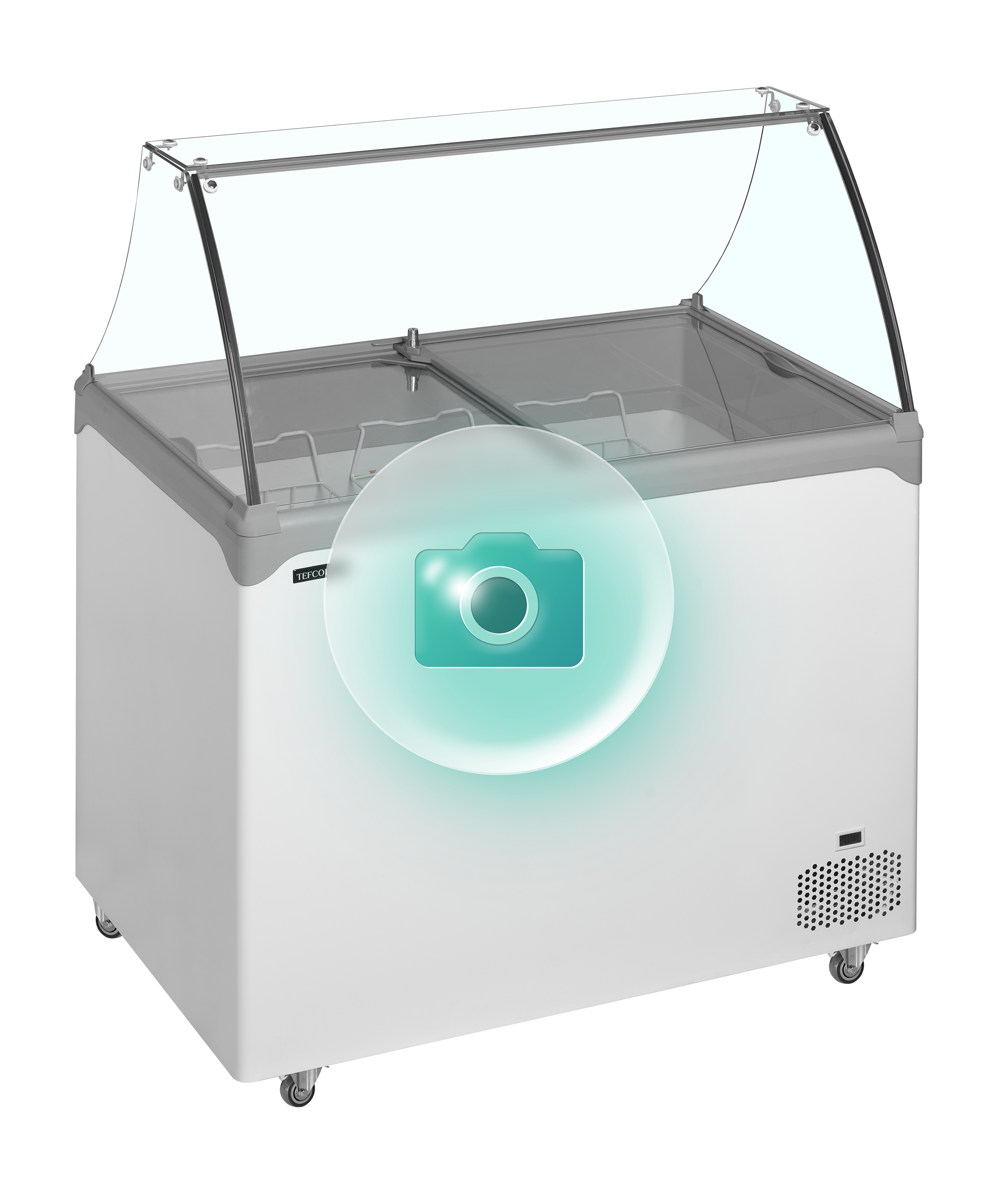 Vitrine Congeladora Gelados 186L Vidro Curvo NIC202SC-SO