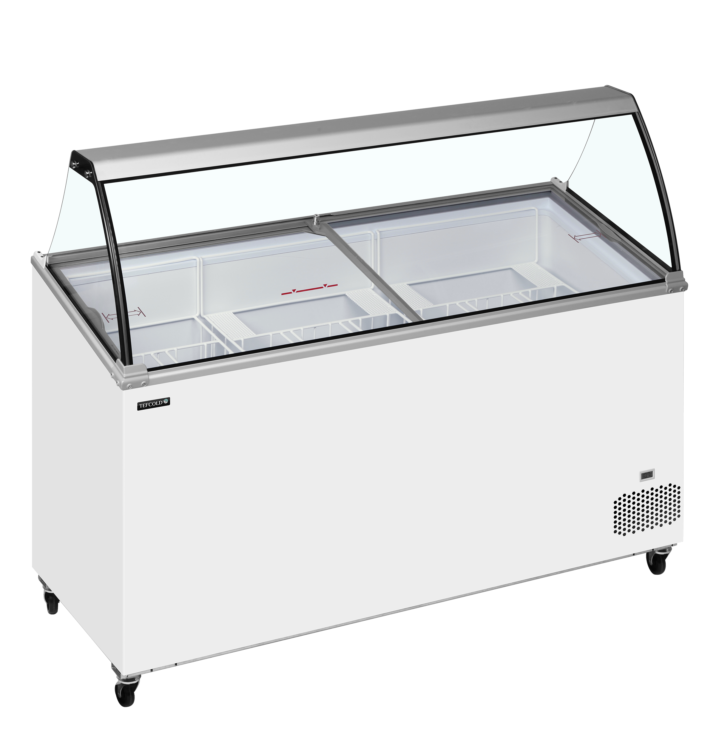 Vitrine Congeladora de Gelados 427L Tampas Deslizantes