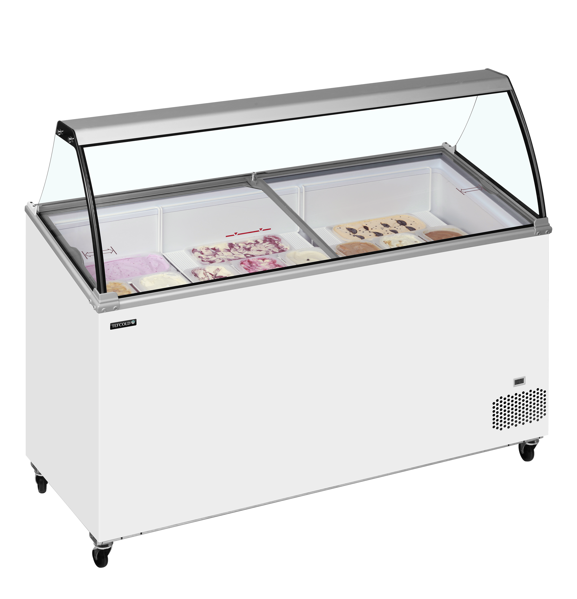 Vitrine Congeladora de Gelados com Tampas Deslizantes 427L