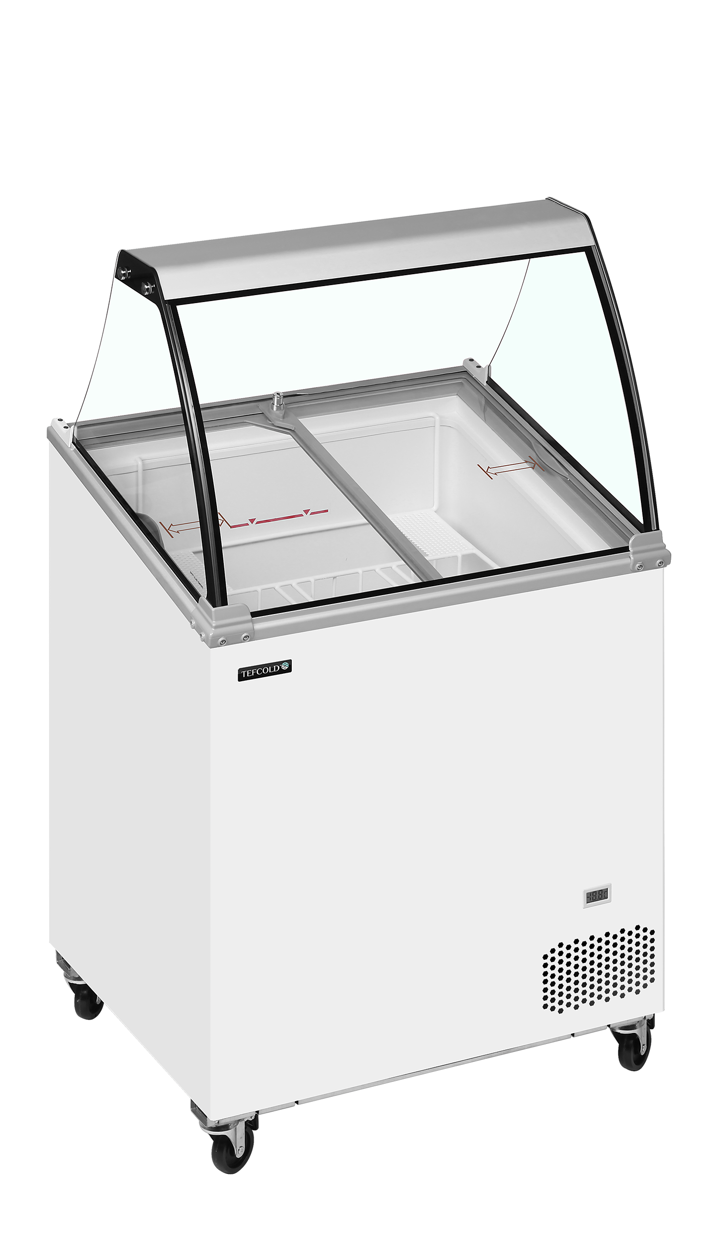 Vitrine Expositora de Gelados 157L Tampas Deslizantes