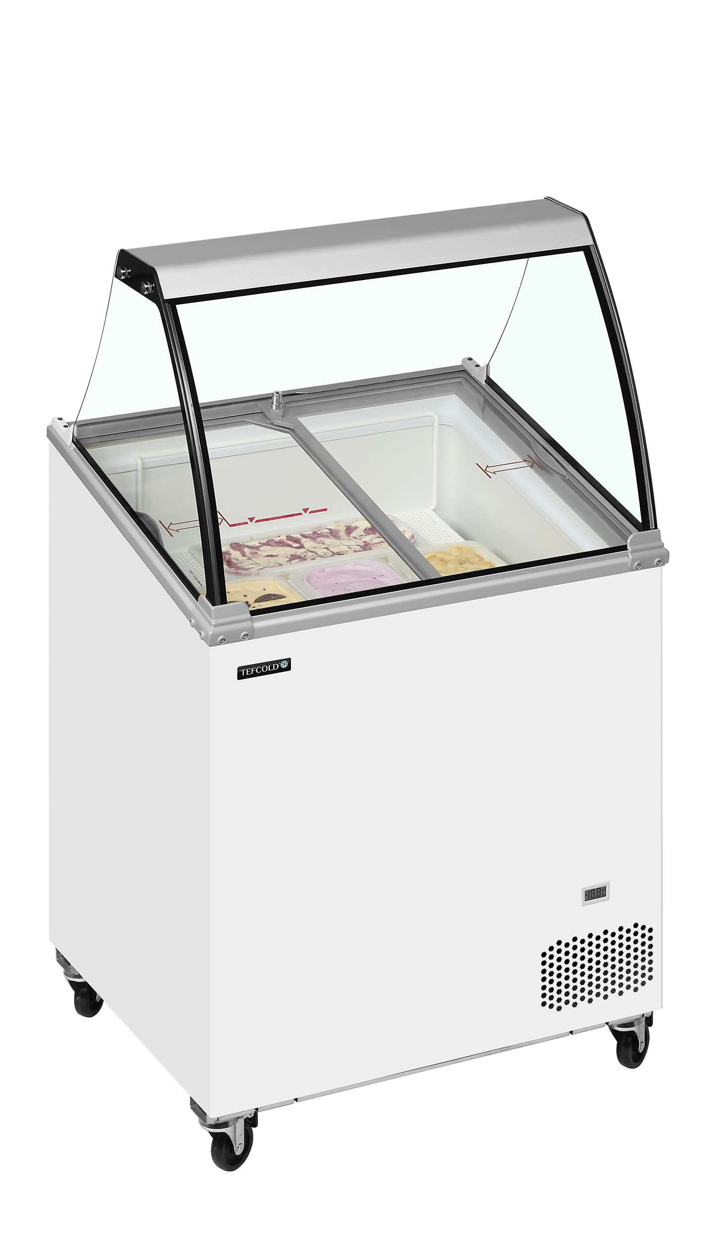 Vitrine Expositora de Gelados 157L Tampas Deslizantes