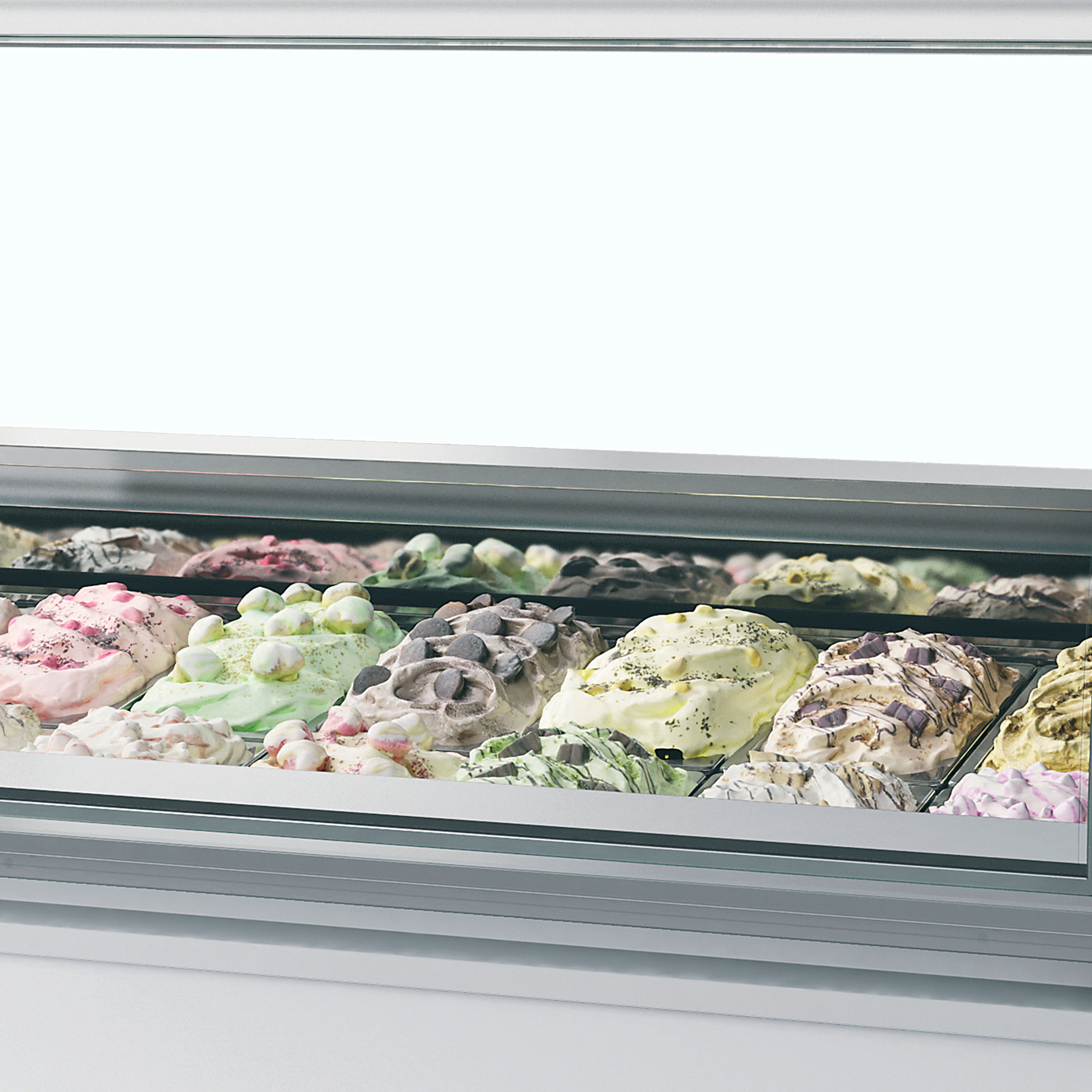 Vitrine Expositora Gelados Ventilada Curva MILLENNIUM LX18
