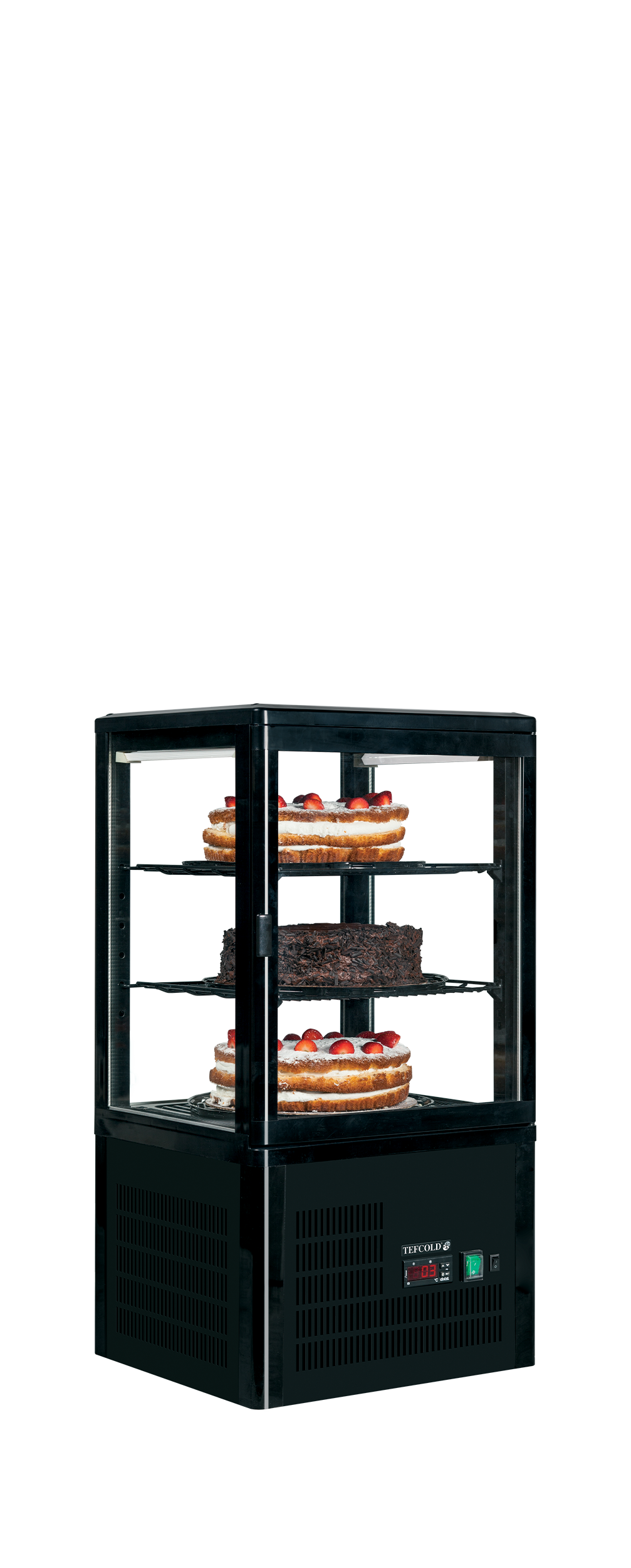 Vitrine Expositiva Refrigerada 60L | Vidros Duplos Pretos