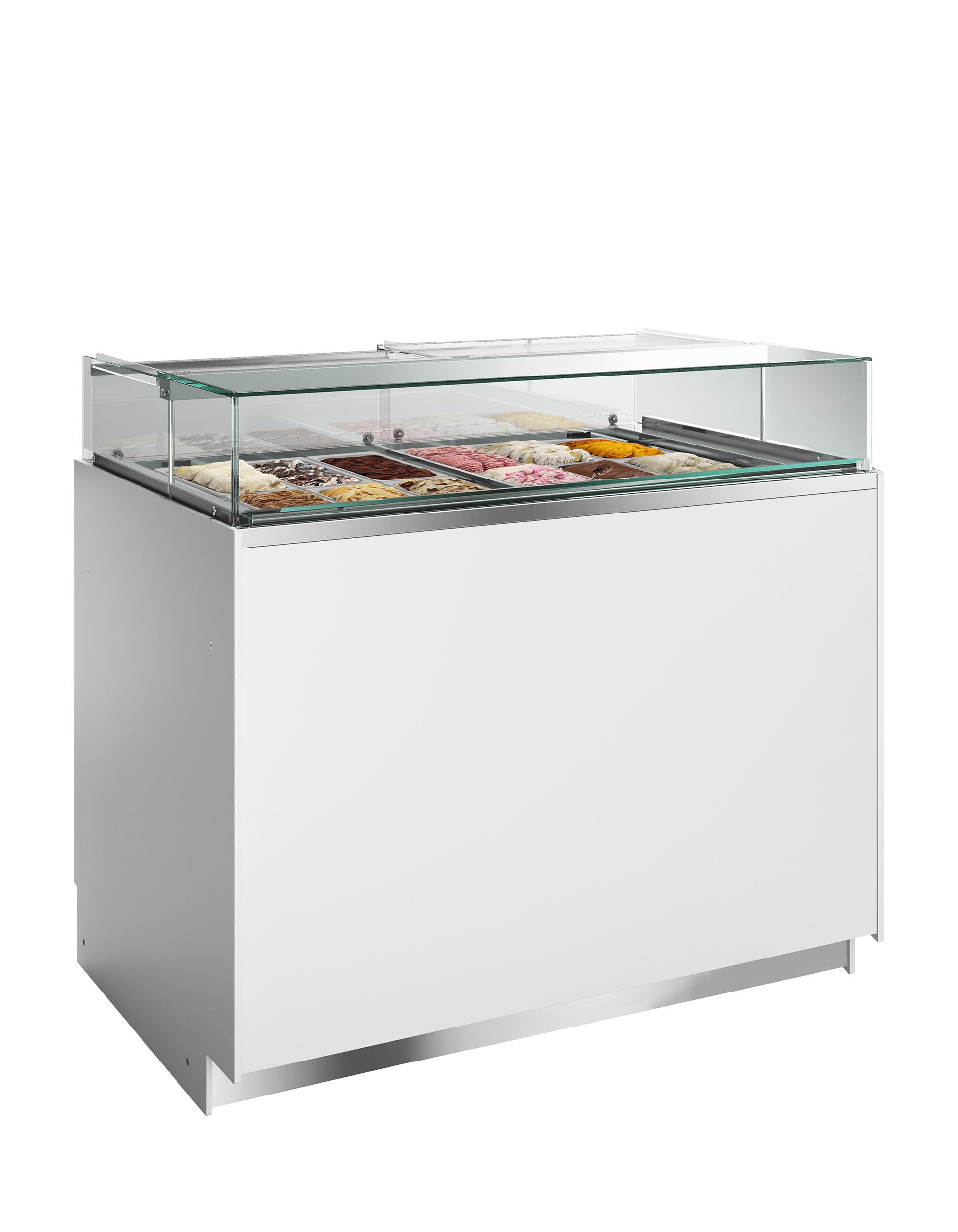 Vitrine de Gelados DELTA NEW Zona Dupla 12 Tabuleiros 1270mm