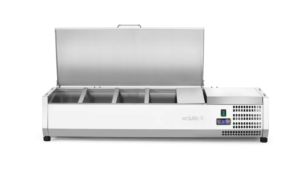 Vitrine Refrigerada 6x GN 1/3, 1405mm, Elétrica, para Bancada