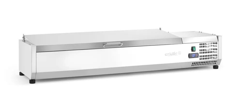 Vitrine Refrigerada 6x GN 1/3, 1405mm, Elétrica, para Bancada