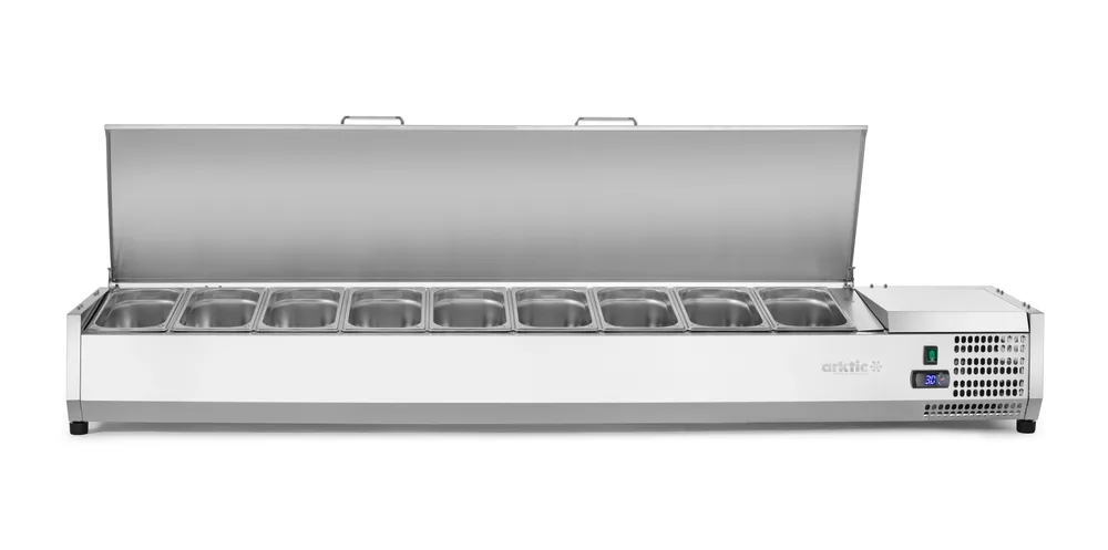 Vitrine Expositora Refrigerada 9x GN 1/3 Bancada 230V
