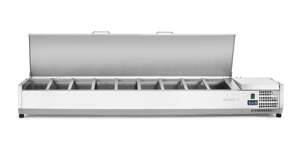 Vitrine Expositora Refrigerada 9x GN 1/3 Bancada 230V