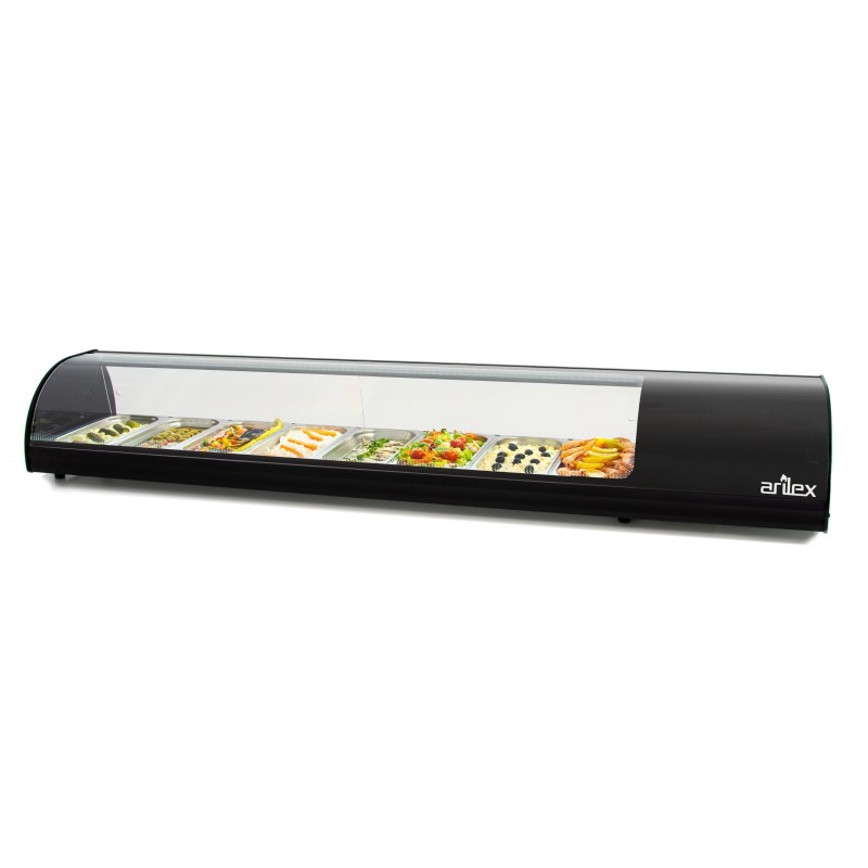 Vitrine Refrigerada para Tapas 8 GN 1/3 Preta