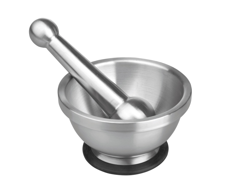 Almofariz de Aço Inoxidável para Preparação de Ingredientes