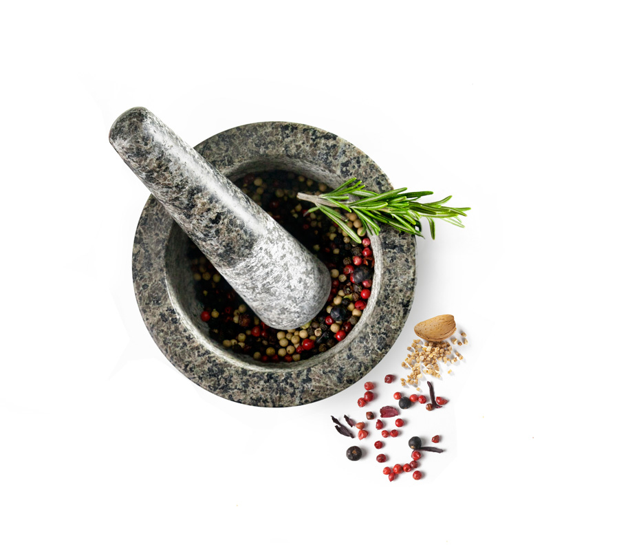 Almofariz de Granito com Pilão para Cozinha Profissional
