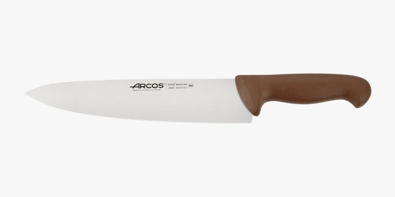 Arcos Faca Cocinero Profissional - Lâmina de Aço Inoxidável NITRUM 250 mm - Durabilidad y Corte Superior - Mango Polipropileno - Série 2900