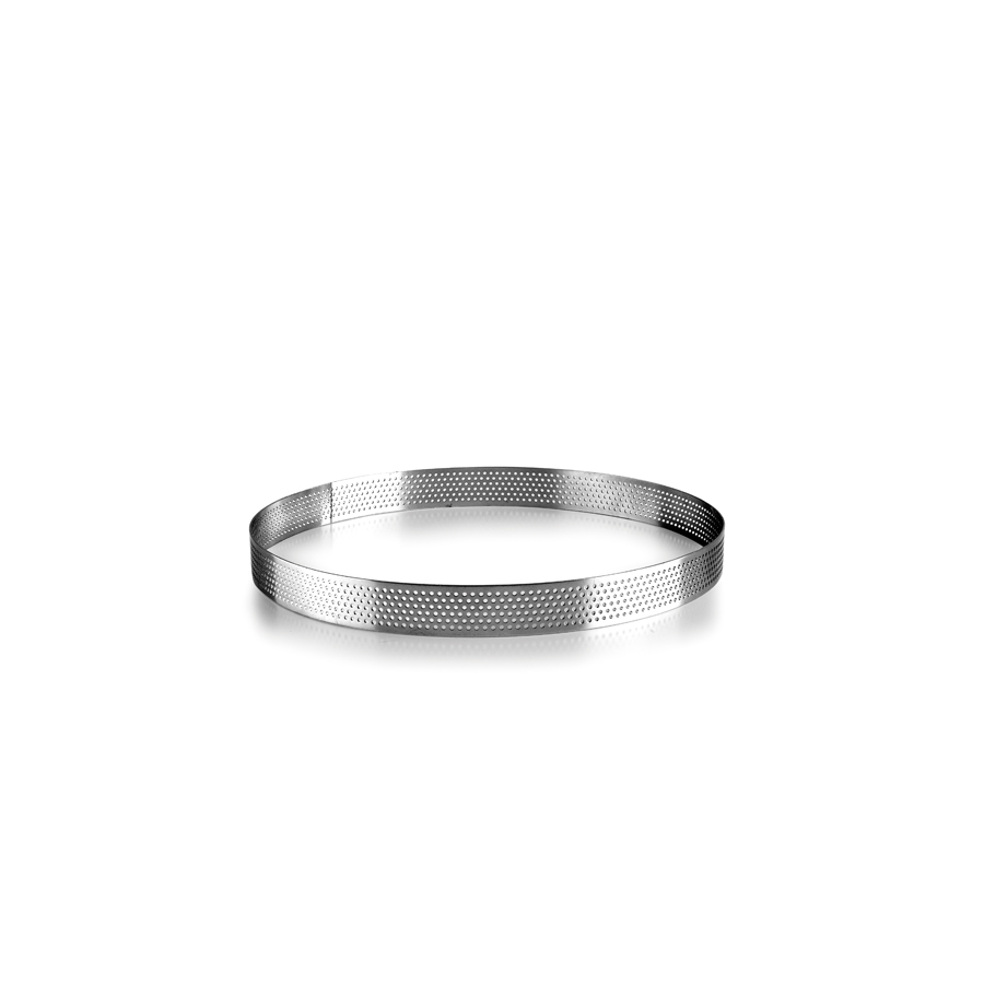 Aro Perfurado Inox 12 cm x 3,5 cm para Pastelaria Profissional