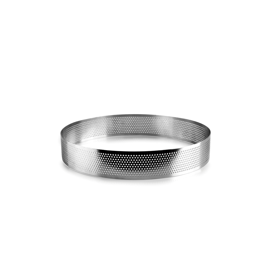 Aro Perfurado Inox 12 cm x 3,5 cm para Pastelaria Profissional