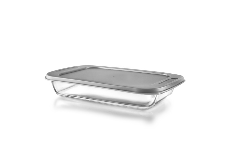 Assadeira Retangular 2,20 L em Borosilicato com Tampa