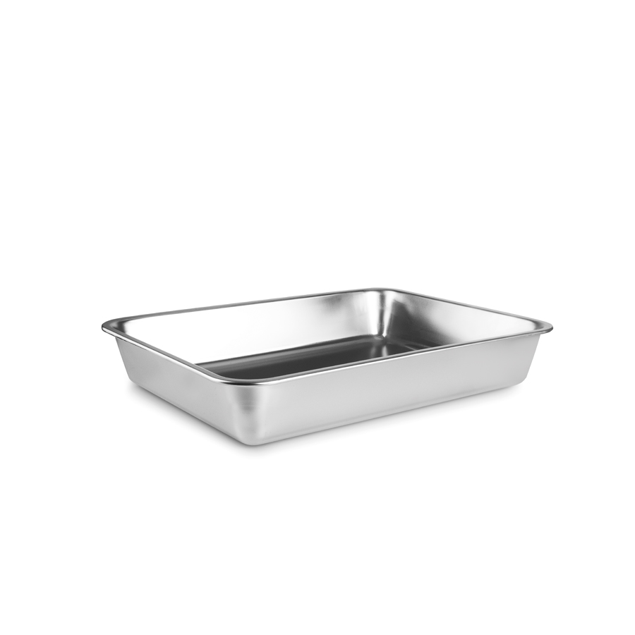 Assadeira Retangular para Forno Inox 18/10 - 352x270x61 mm