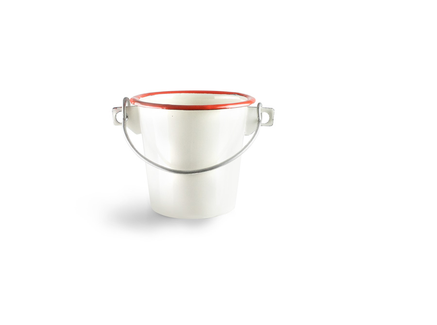 Balde Utilitário Esmaltado Vitrificado 8 cm para Cozinha Profissional