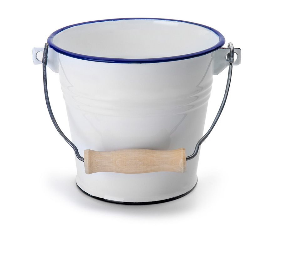 Balde de Serviço em Aço Esmaltado Vitrificado 14 cm