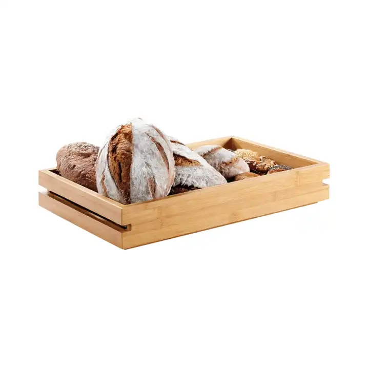 Bandeja Dupla Bambu Média para Buffet | Hotelequip