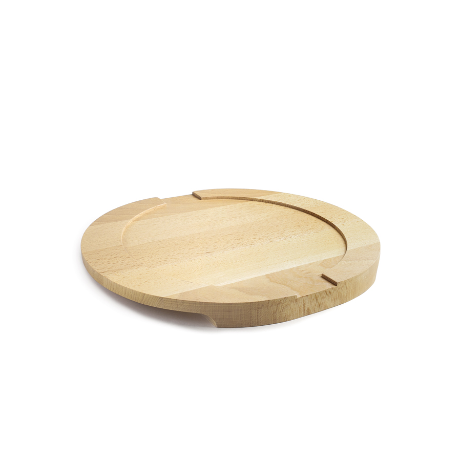 Base de Madeira 30 cm para Pratos de Ferro Fundido