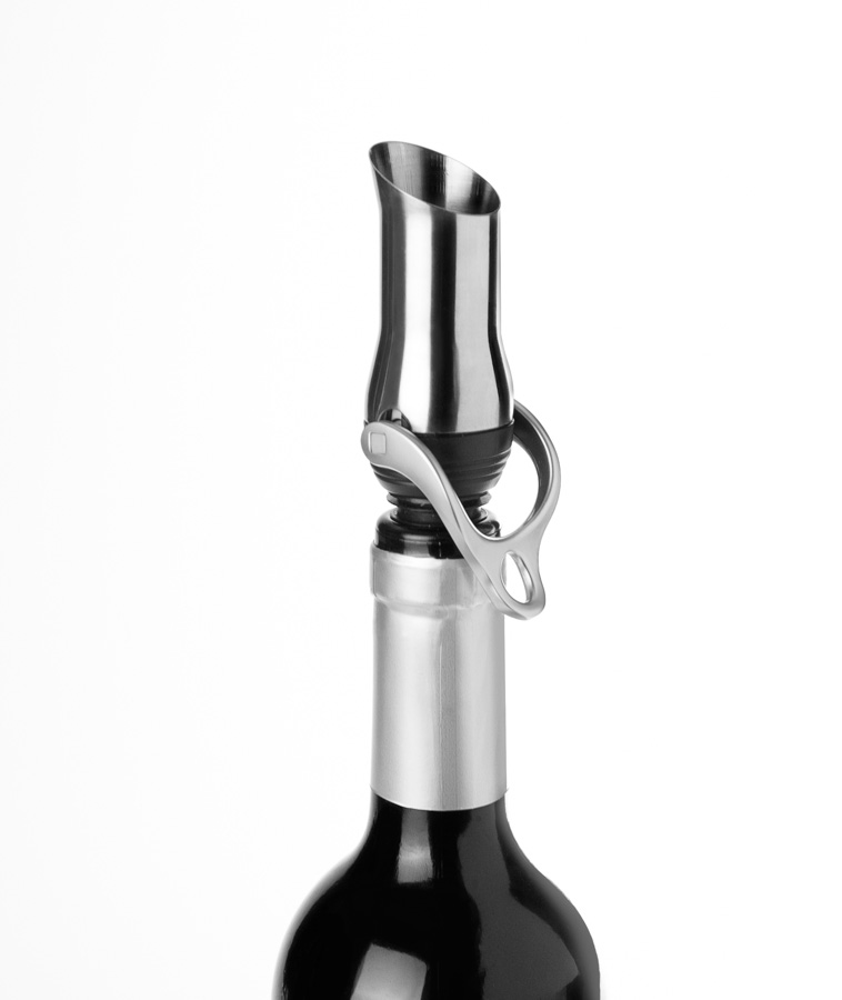 Bico Vertedor de Vinho com Fecho em Aço Inoxidável
