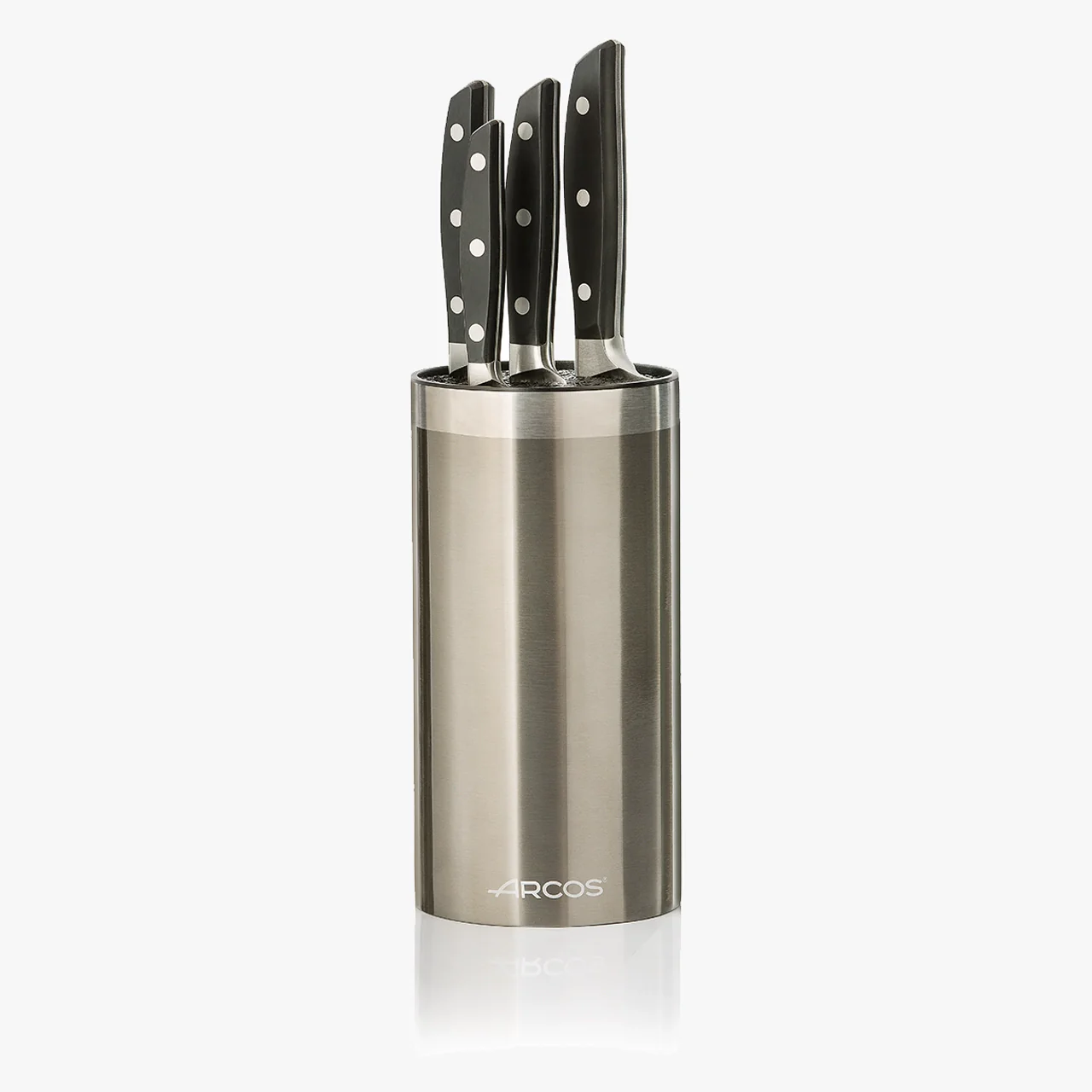 Bloco Universal para Facas até 20 cm, Aço Inoxidável Cinzento