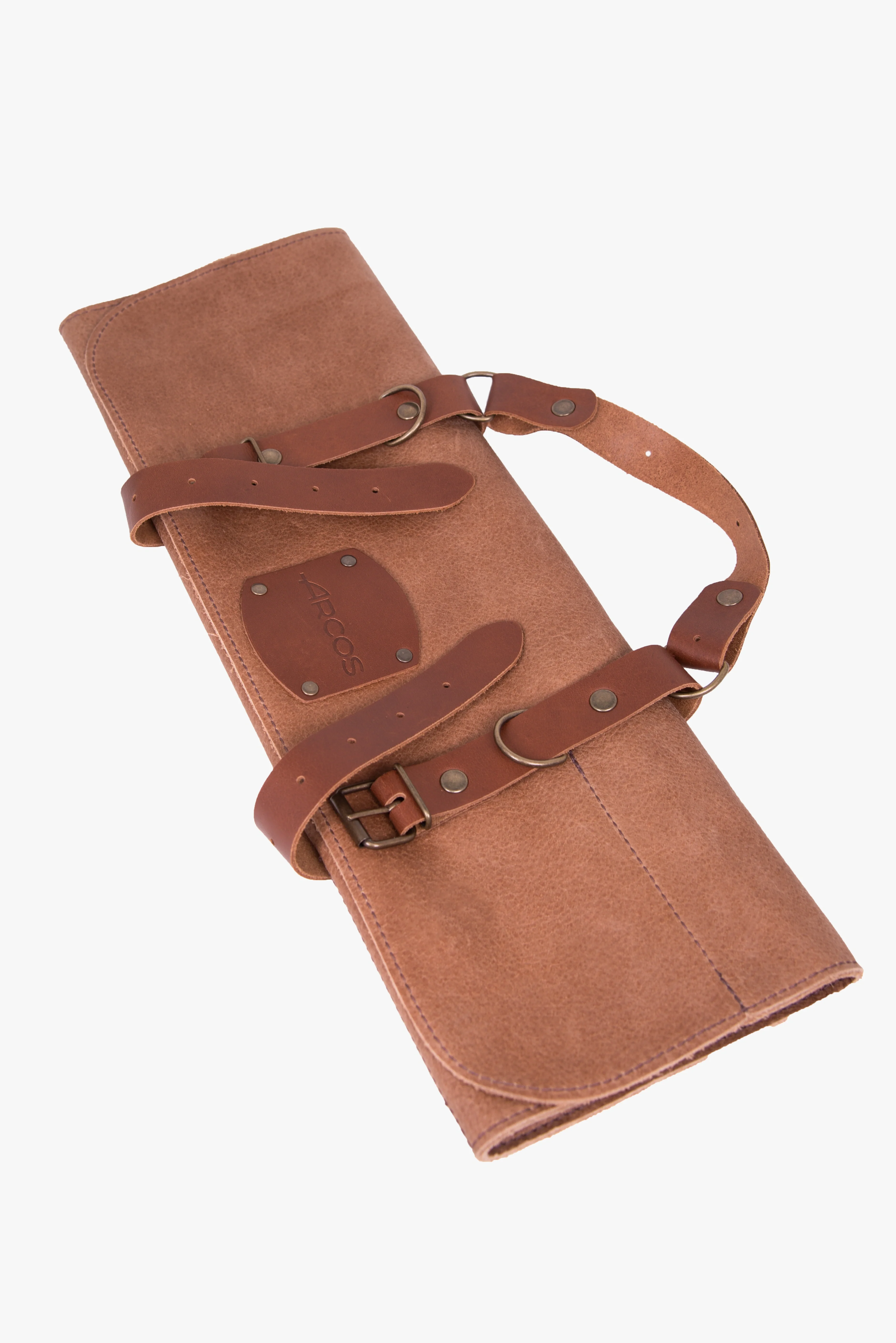 Bolsa de Facas Profissional em Couro para 5 Peças, 420 mm
