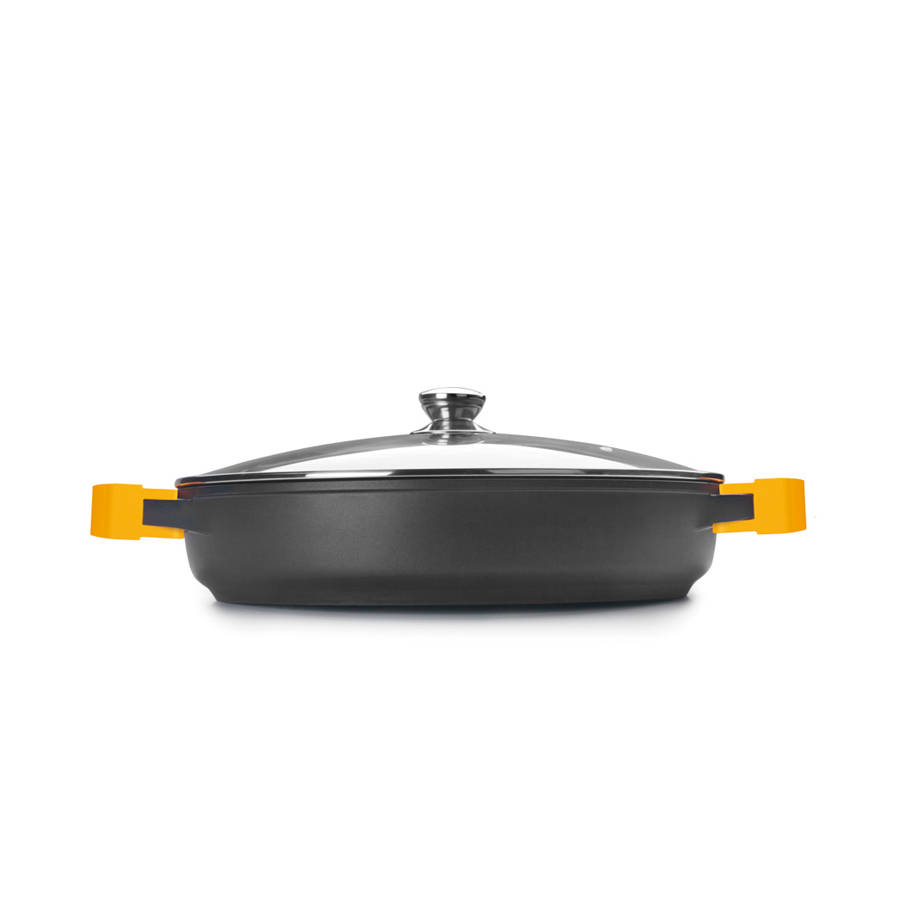 Caçarola com Tampa 28 cm Alumínio Fundido para Indução e Forno