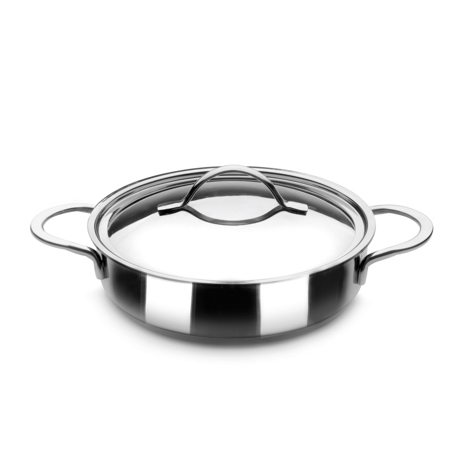Caçarola Baixa Inox 18/10 20cm Indução Profissional