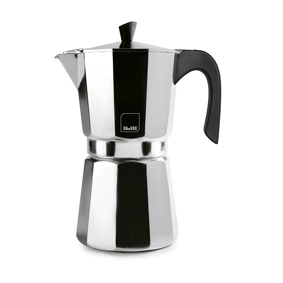 Cafeteira Espresso Alumínio Fundido 6 Chávenas Gás Elétrico
