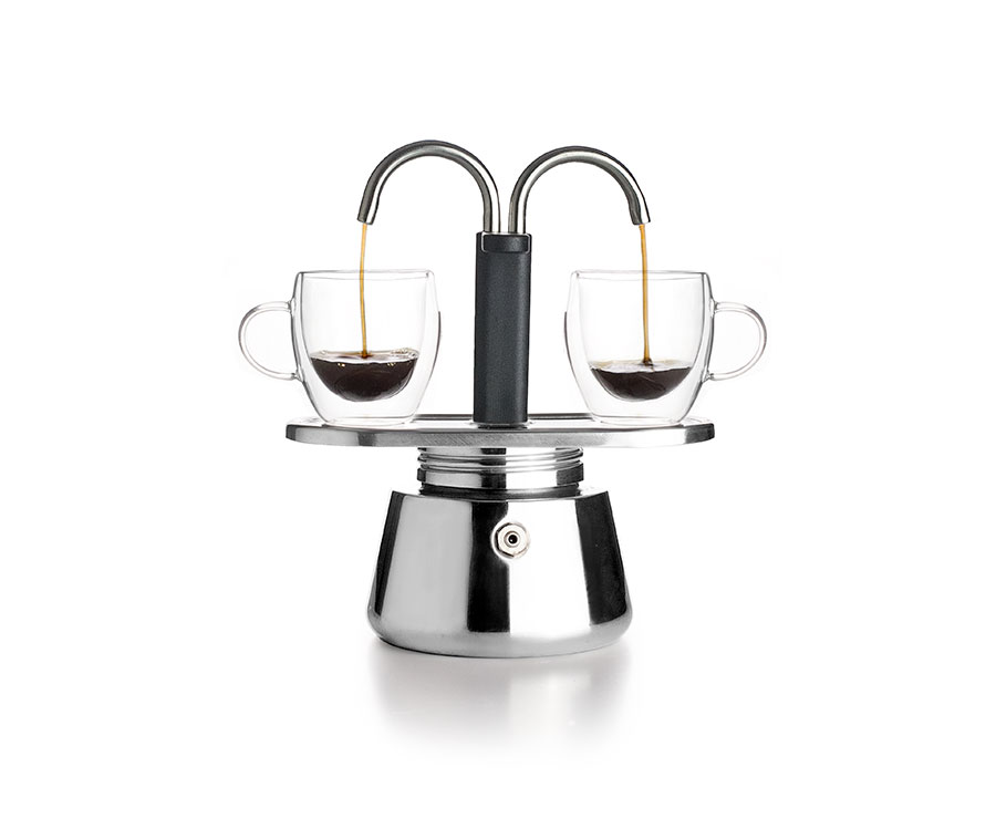 Cafeteira Express para Fogão 2 Chávenas Aço Inoxidável