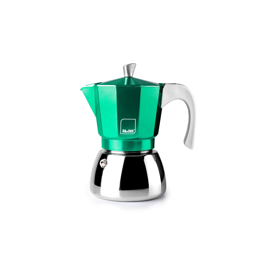 Cafeteira de Indução 3 Chávenas — Alumínio e Aço Inoxidável