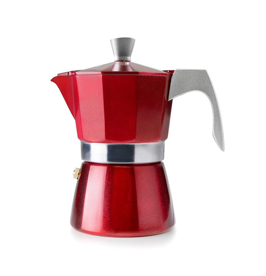 Cafeteira Italiana Moka 3 Chávenas para Indução em Alumínio Fundido
