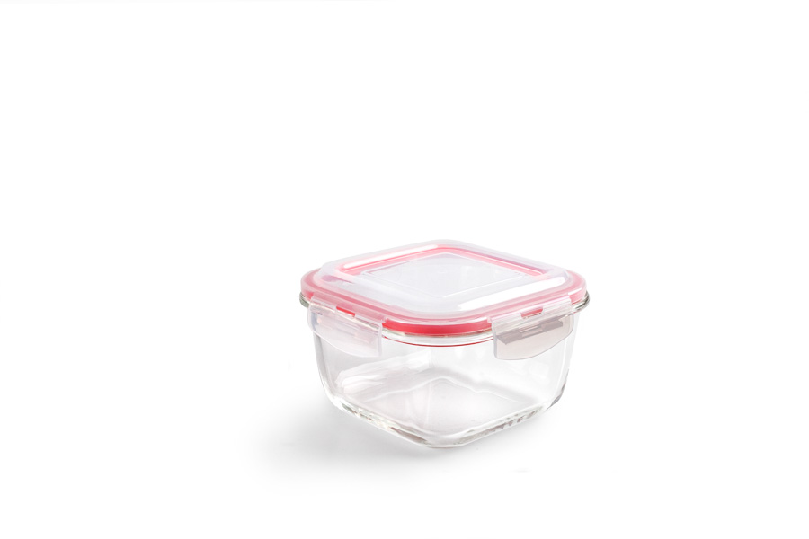 Caixa de Armazenamento Quadrada em Borosilicato 1 L