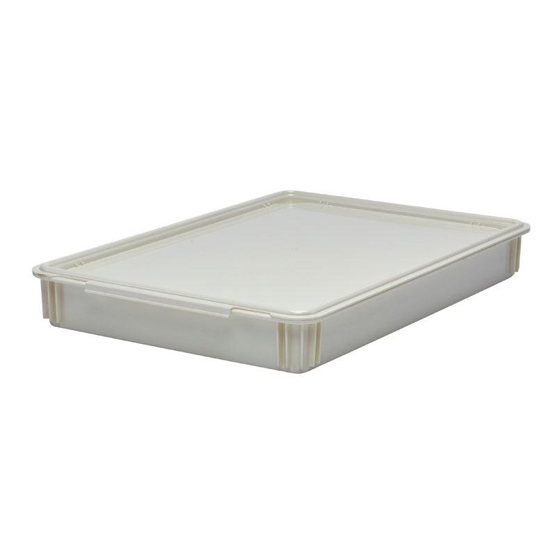 Caixa de Massa para Pizza 66x46x7,6 cm Policarbonato Branco