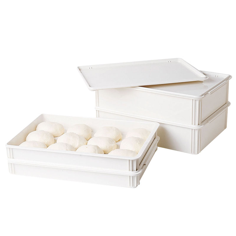 Caixa de Massa para Pizza 60x40x6,5 cm em Polietileno Branco