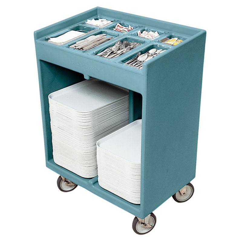 Carro para Bandejas e Talheres com 8 Recipientes - 82x54x116 cm