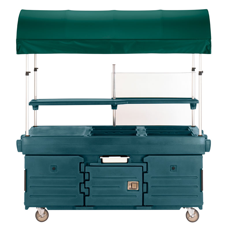 Carro de Serviço Móvel com Toldo e 4 Receptáculos - 216x85x239 cm