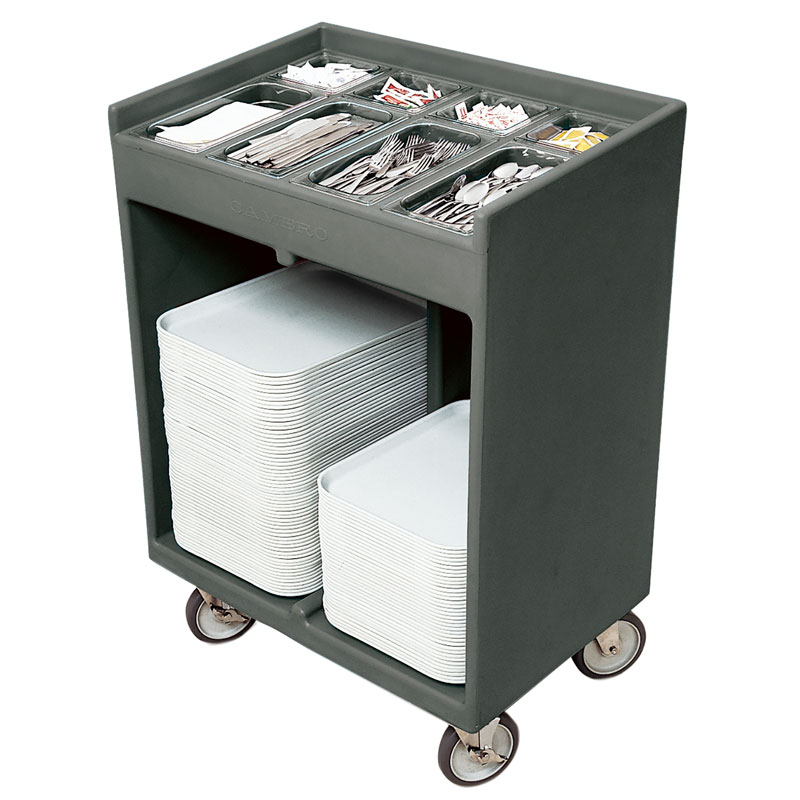 Carro para Tabuleiros e Talheres com 8 Recipientes, 82x54x116 cm