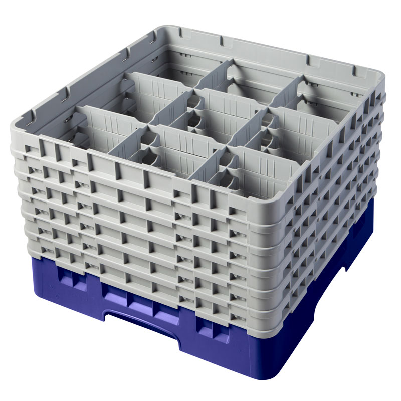Cesto de Lavagem para Copos e Taças, 9 Compartimentos, Altura 29,9 cm