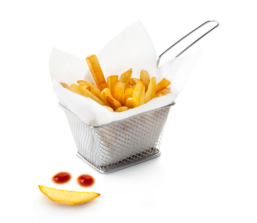 Cesto Quadrado em Aço Inoxidável para Serviço de Mesa